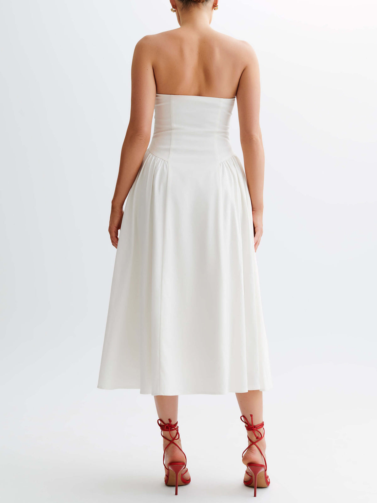 Tube Top Pleated Midi Dress 6