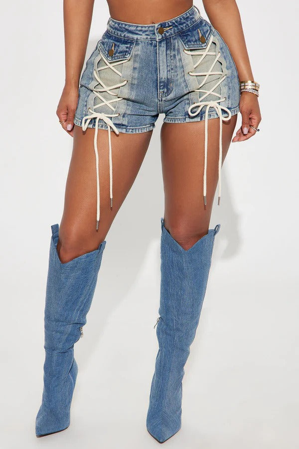 Trendy Jacket Two Piece Shorts Set
