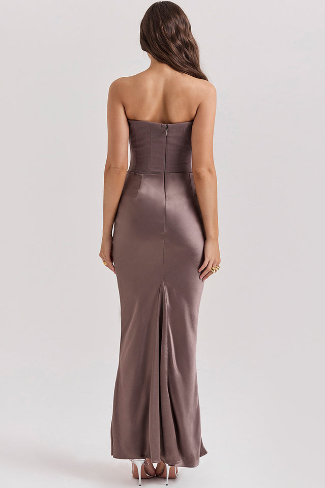 Persephone Off Shoulder Bustier Dress in Black - View 25