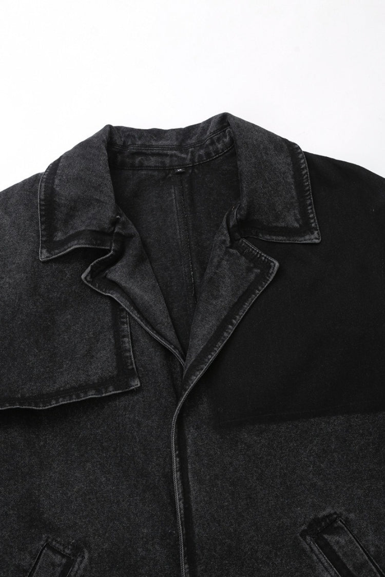 Dark Vintage Relaxed Denim Overcoat