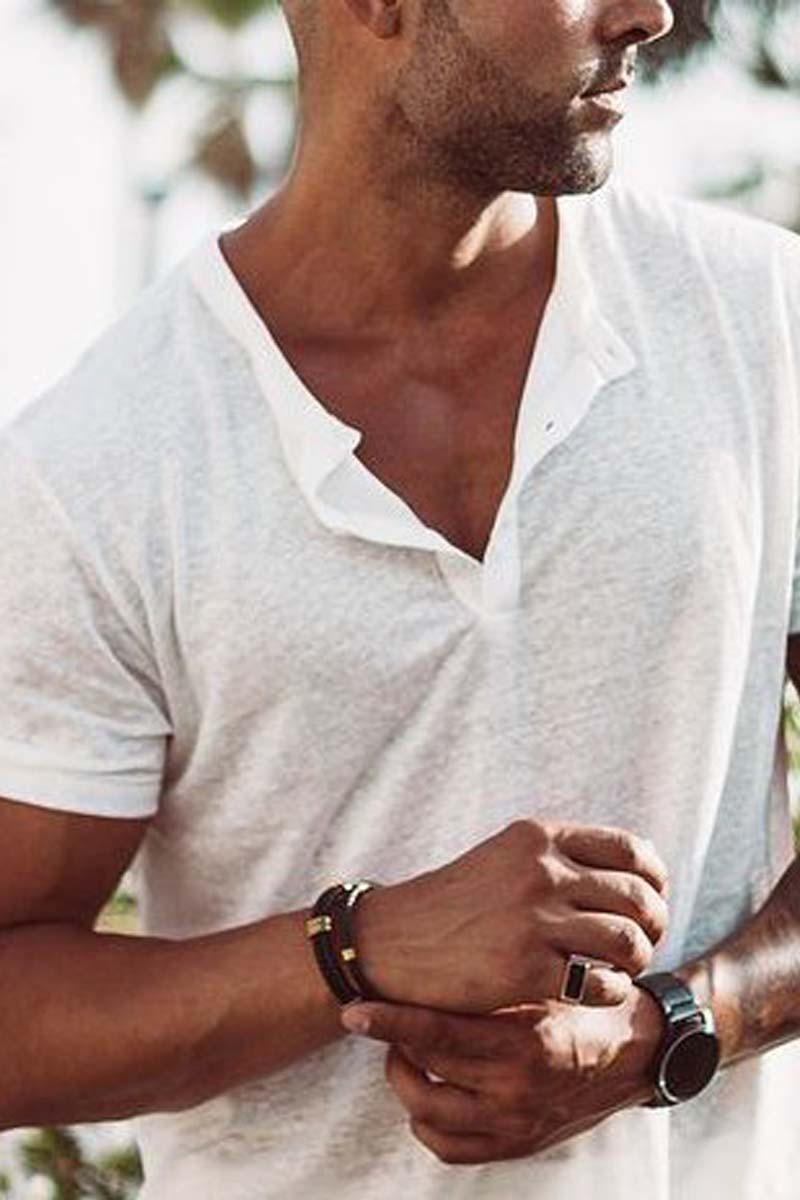 Hawaiian Deep V-Neck Short-Sleeved Shirt Fashionpara