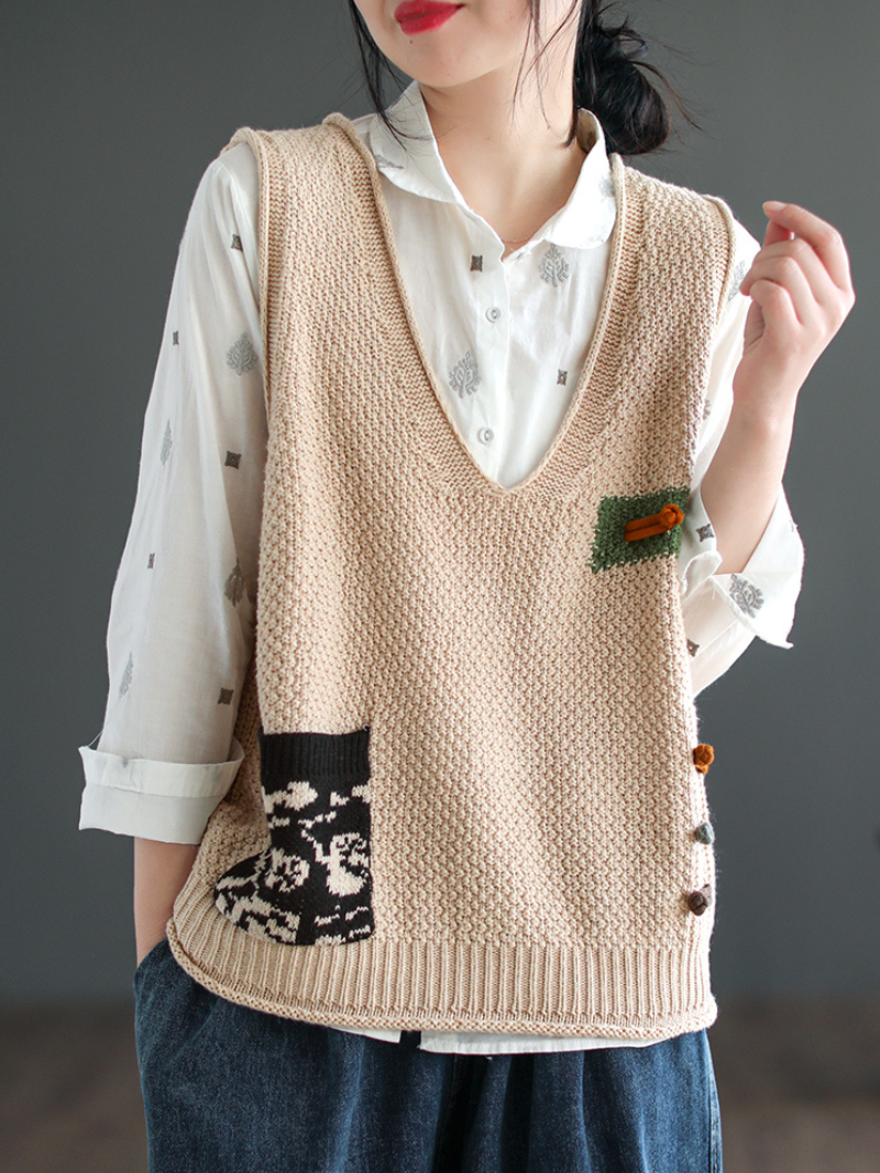 Everyday Cotton V-neck Pullover Sweater 5
