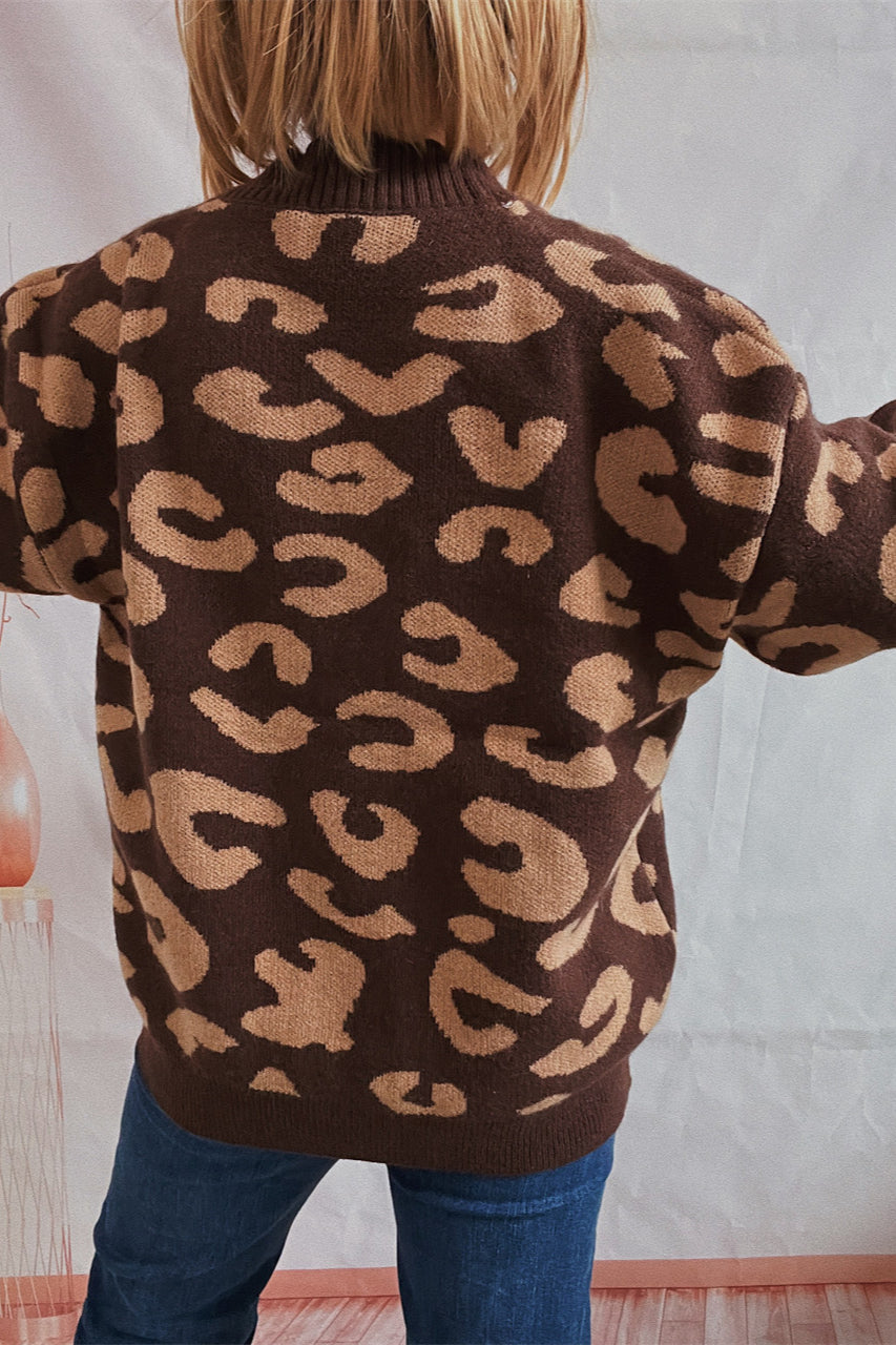 Stylish Leopard Print Long Sleeve Cardigan for Effortless Chic