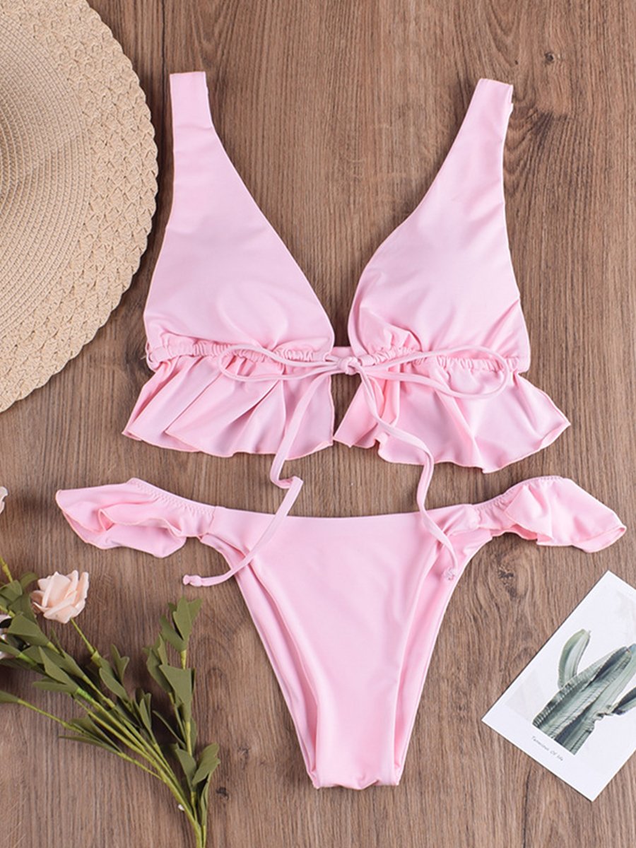 Solid LACE BIKINI - Fashionpara