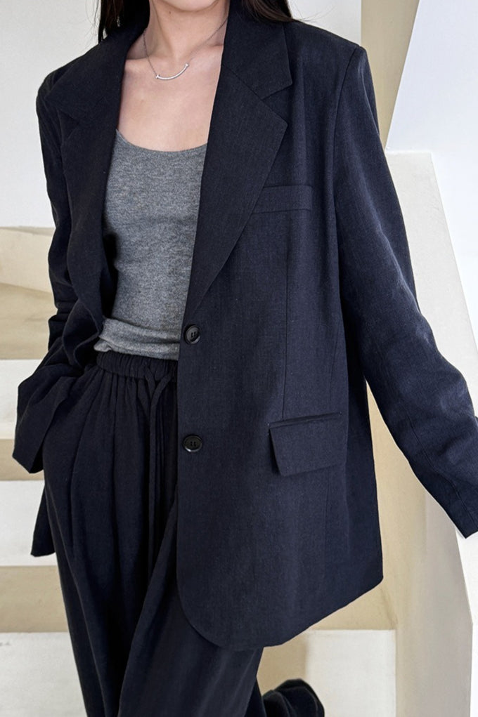 Casual Tencel Linen Suit Blazer 11