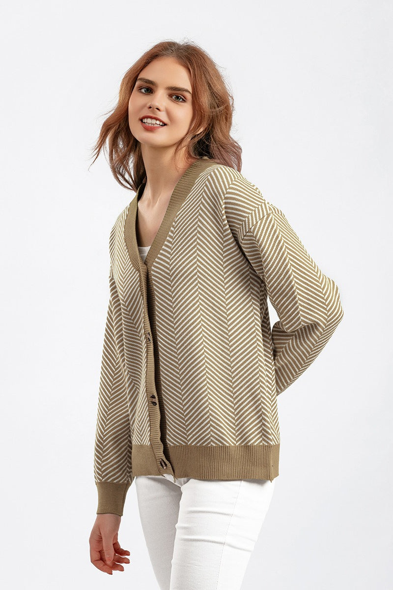 Long Sleeve Loose Knit Cardigan Sweater 7
