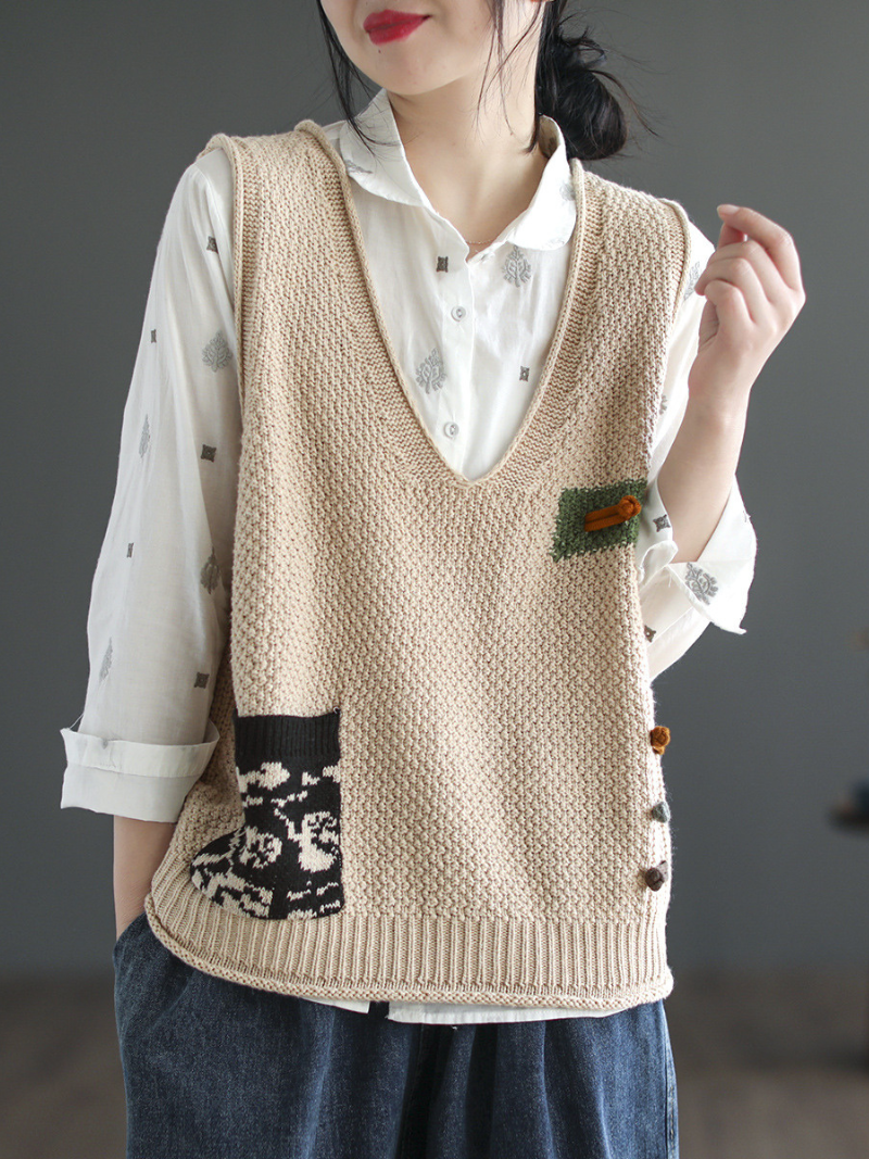Everyday Cotton V-neck Pullover Sweater 7