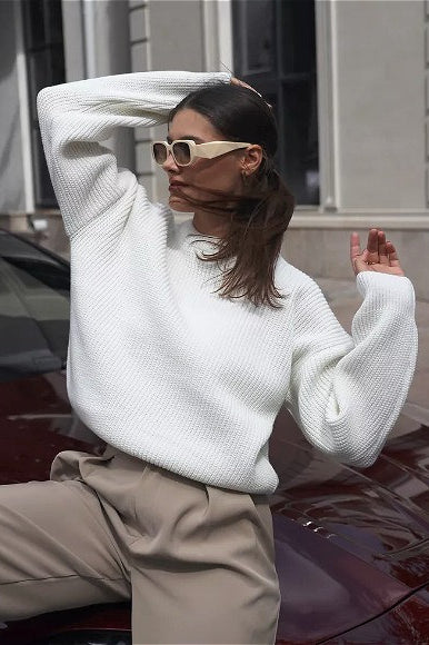 Slouchy Long Sleeve Knit Sweater