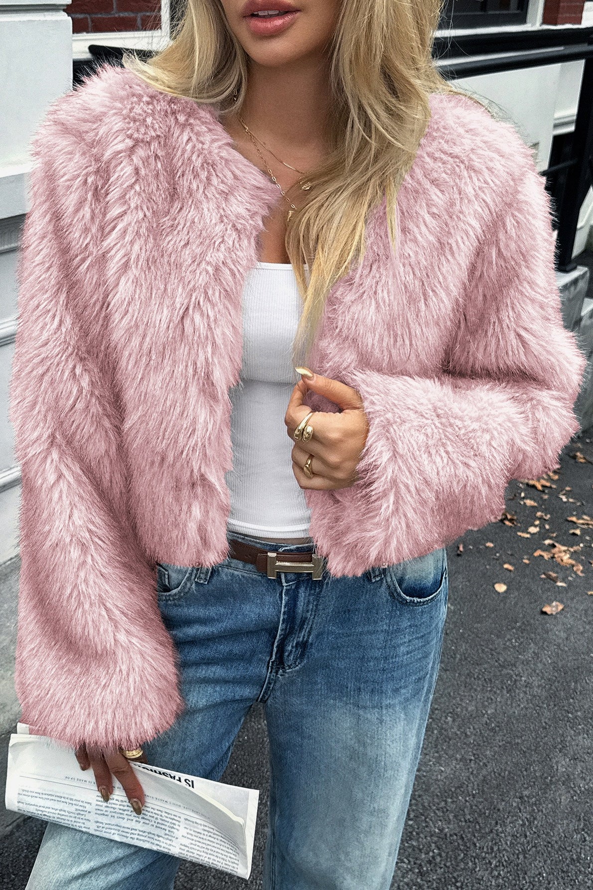 Casual Solid Knit Coat - Fashionpara