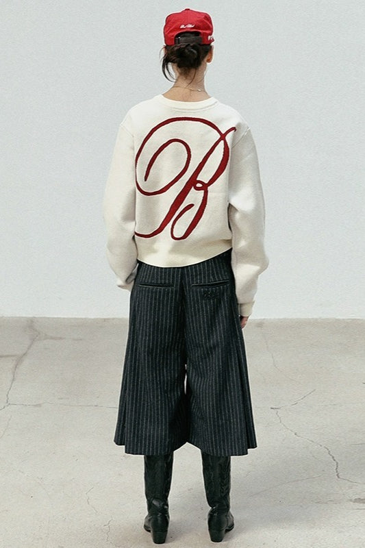 Casual Vintage Crew Neck Sweater 18