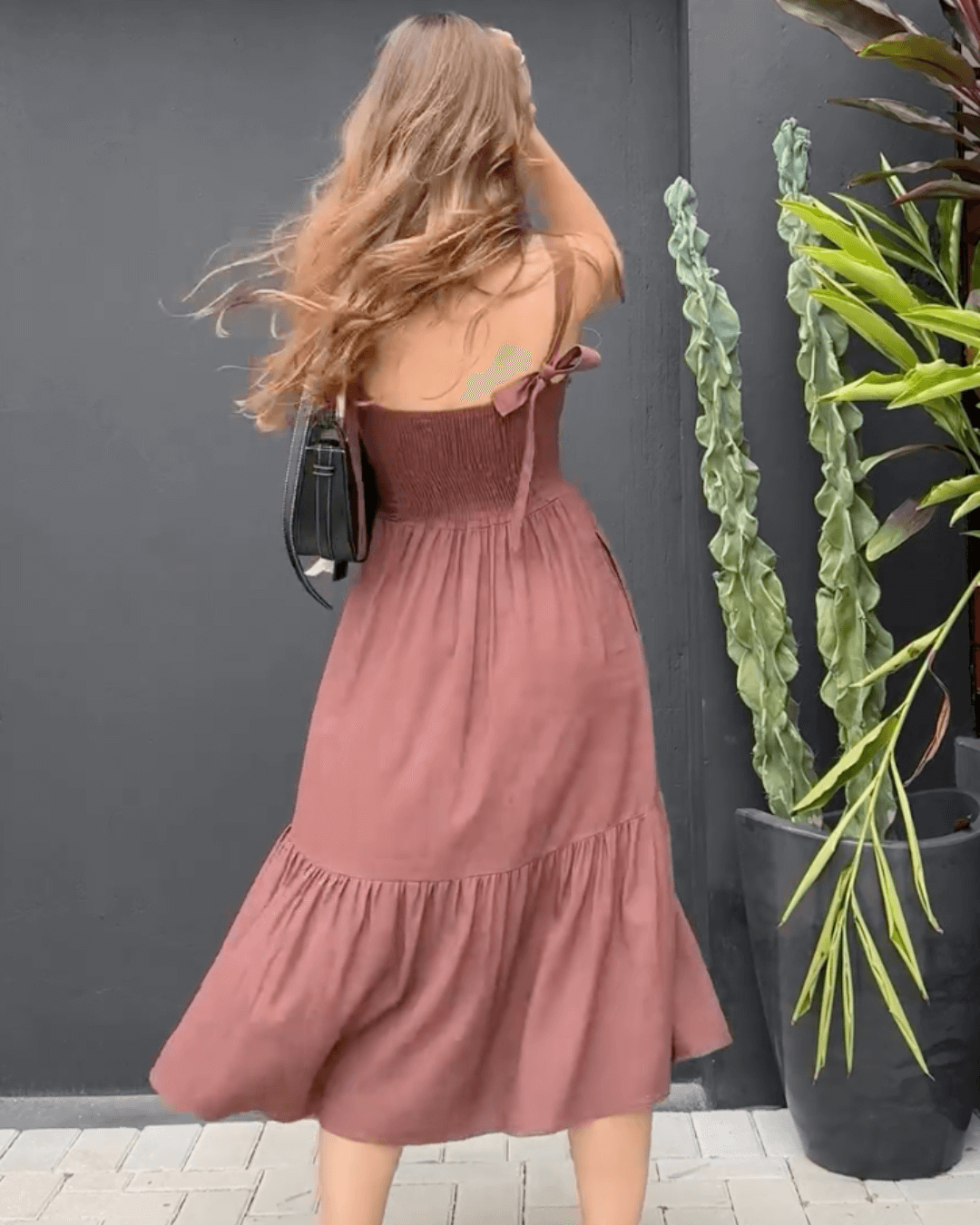 Smocked Tiered Vacation Maxi Dress - Fashionpara