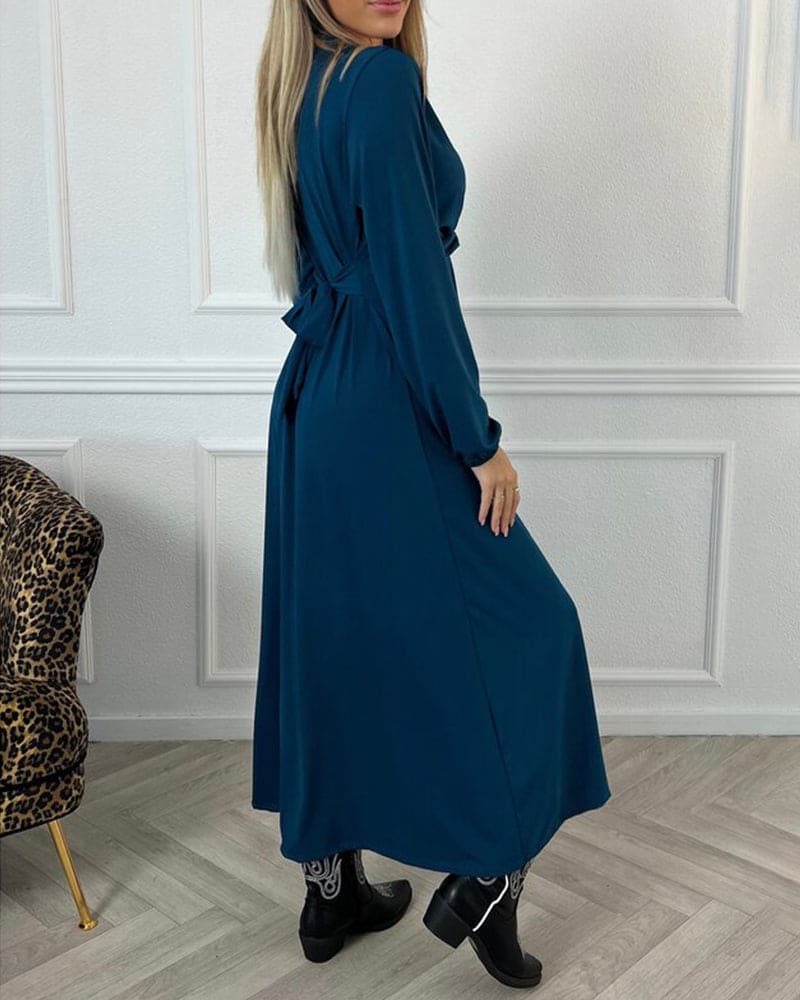 Lace Square Neck Corset Waist A-Line Midi Dress - View 10