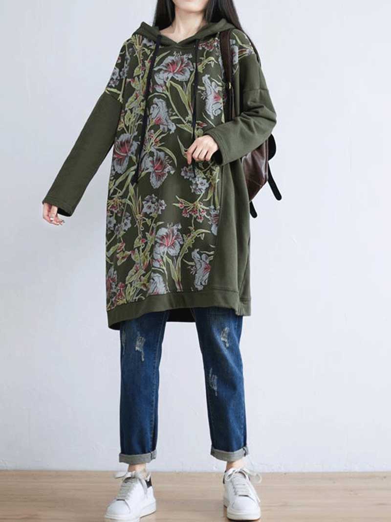 Take My Heart Hooded Sweater Midi Dress - Fashionpara