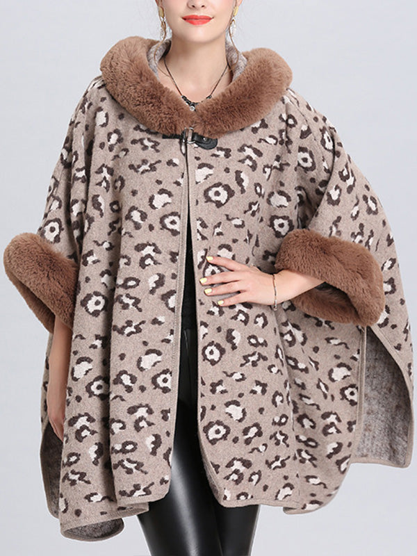 My Favorite Flutter Fluffy Neck Plus Size Cape Cardigan 4
