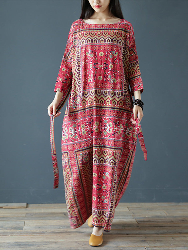 Wild Dreams Double Pocket Robe Maxi Dress - Fashionpara