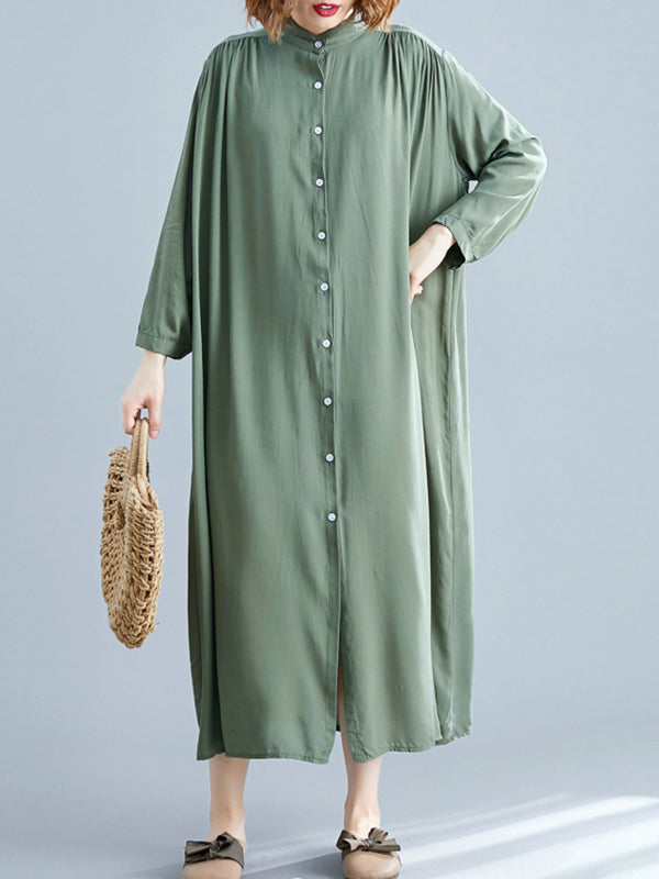 She's All Tiki Midi Shirt Dress - Fashionpara