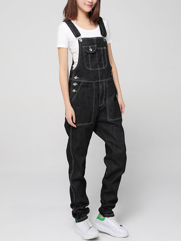 Mid-Rise Straight Leg Overalls (USA ONLY) - Fashionpara