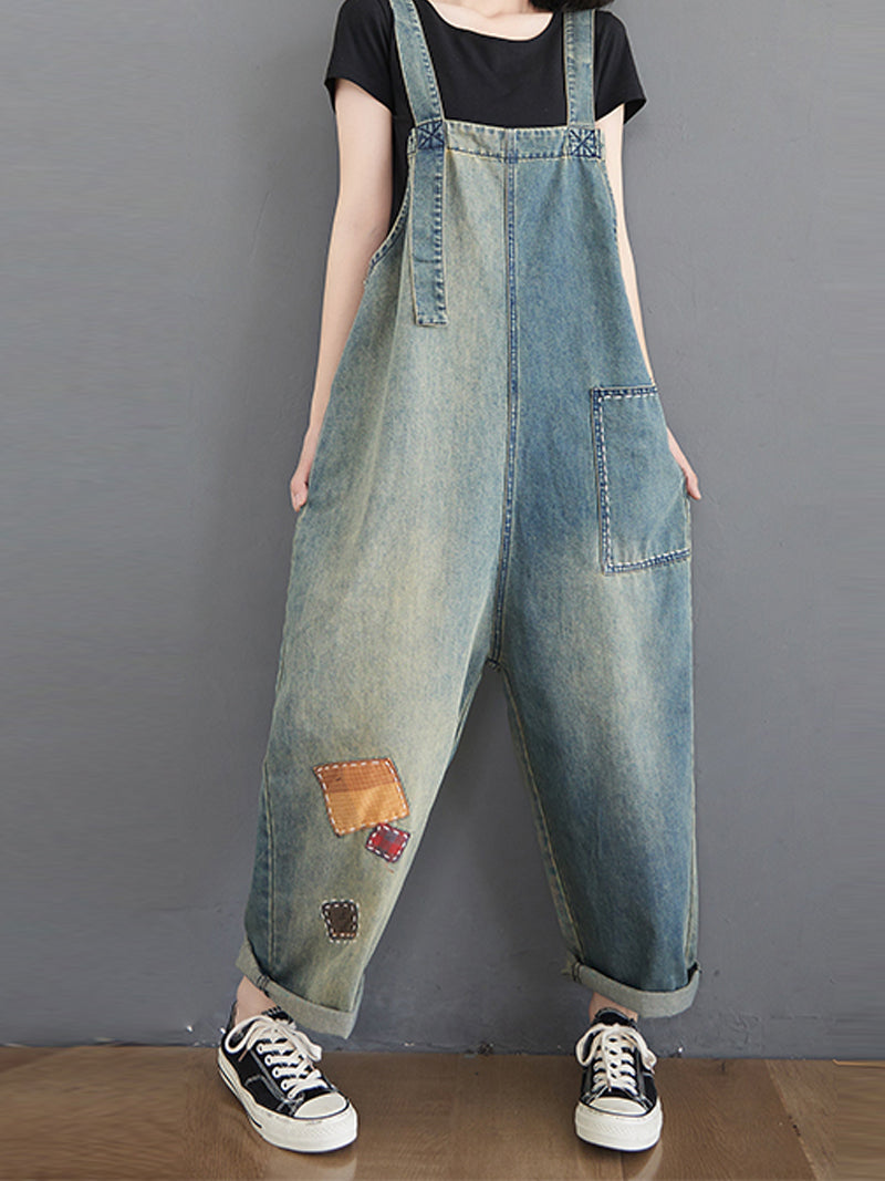 The Beauty Inside Patch Overall Dungaree - Fashionpara
