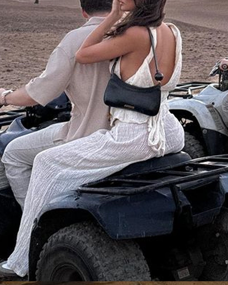 Fashion Solid Color Vest & Pants Two-piece Set - Fashionpara