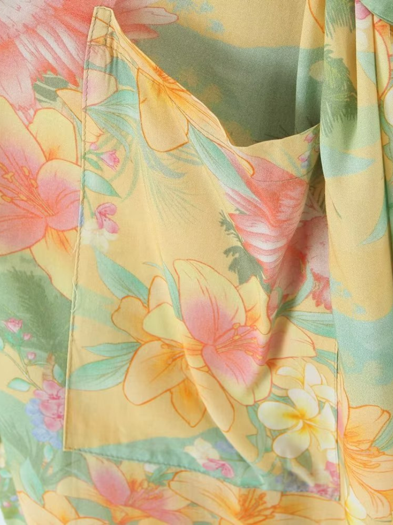 Pure Soul Lapel Collar Short Sleeves Kimono Jacket 5