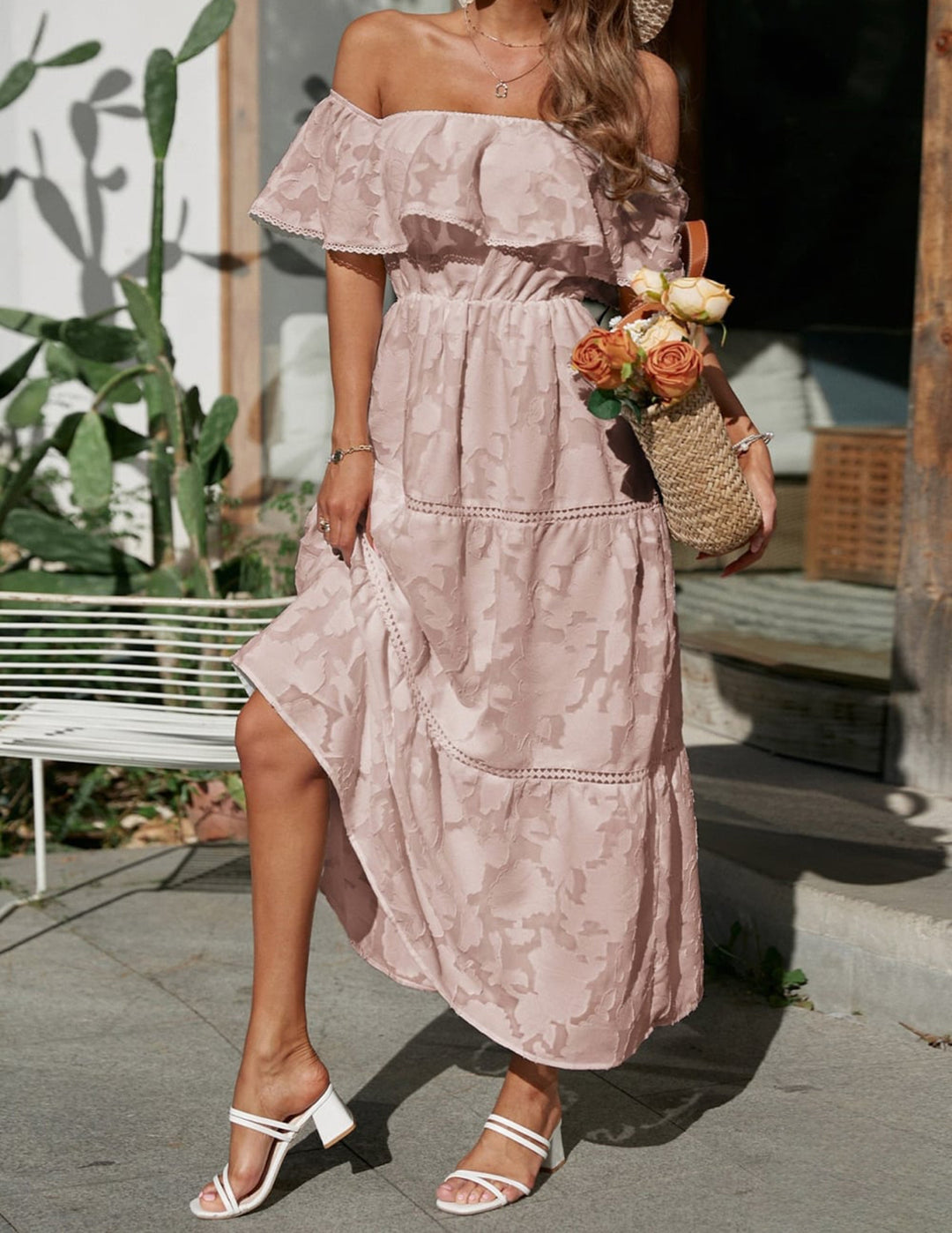 Boho Off Shoulder Maxi Dress - Fashionpara