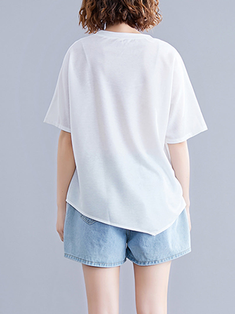 Lover's Leap Elastic Waist Style Basic Tops - Fashionpara