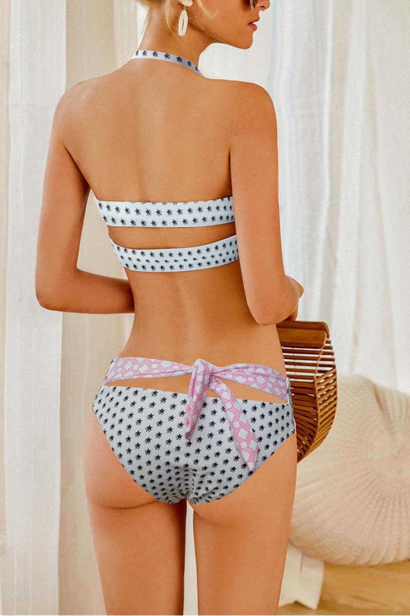 Florcoo Floral Dot Bikini Swimwear