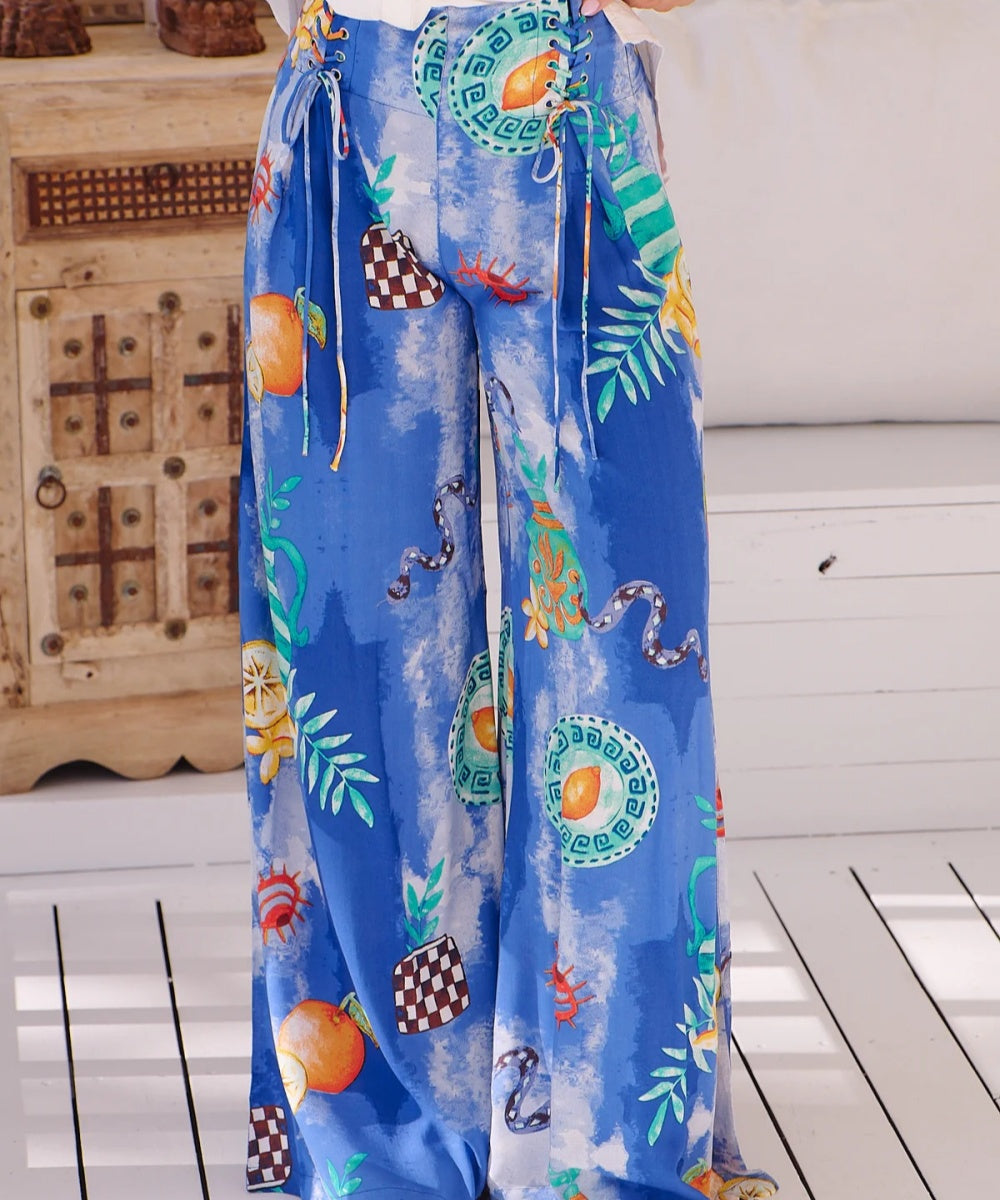 Sky Graffiti Print Two Piece Set - Fashionpara