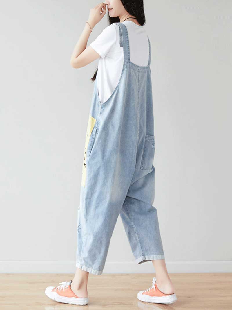 Believe in Your Flyness Adjustable Straps Denim Overall Dungarees - Fashionpara