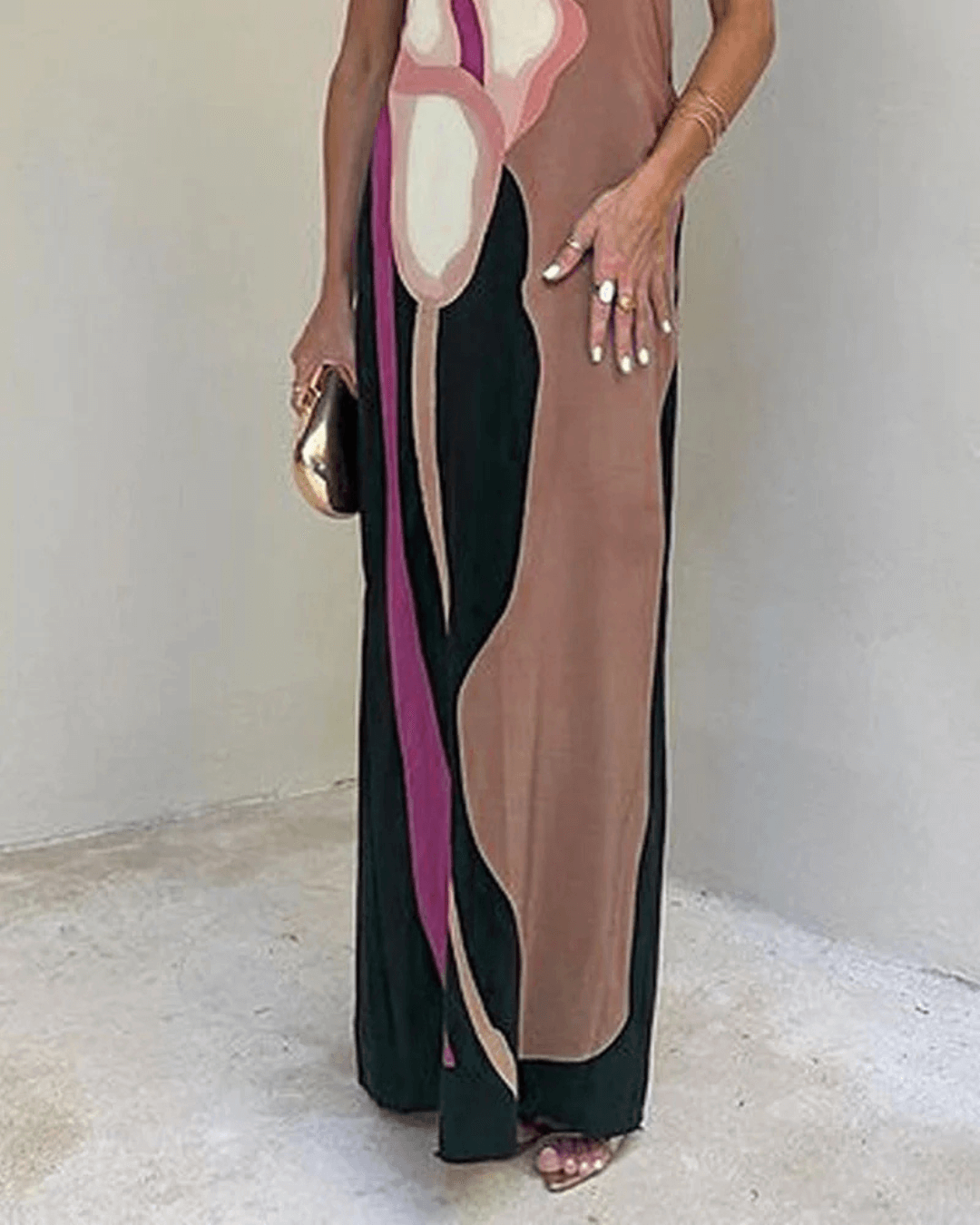 Casual Strapless Printed Dress - Fashionpara