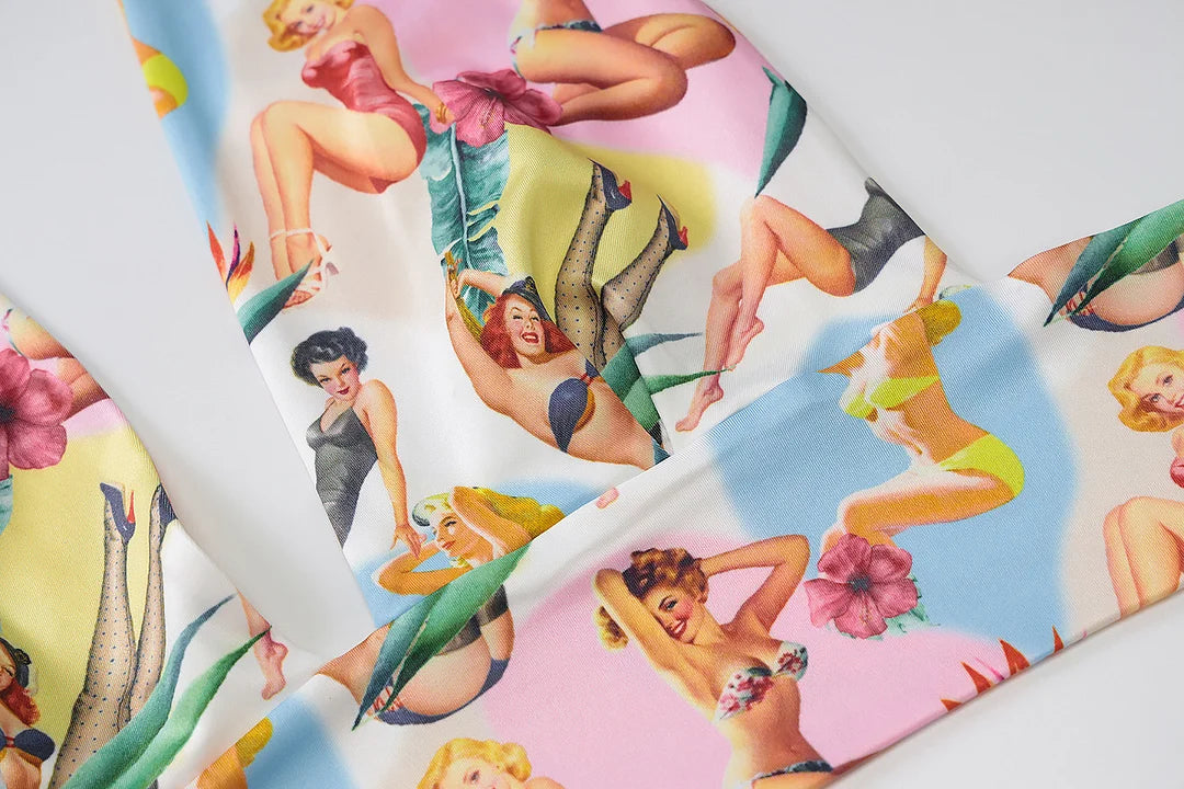 Colorful Beach Girls Print Vest - Fashionpara