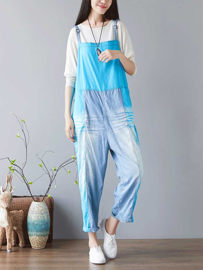 Call Me Crazy Denim Overall Dungarees - Fashionpara