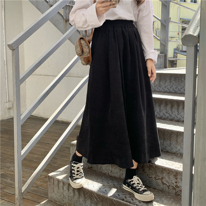 High Waist Vintage Loose Casual Skirts - Fashionpara