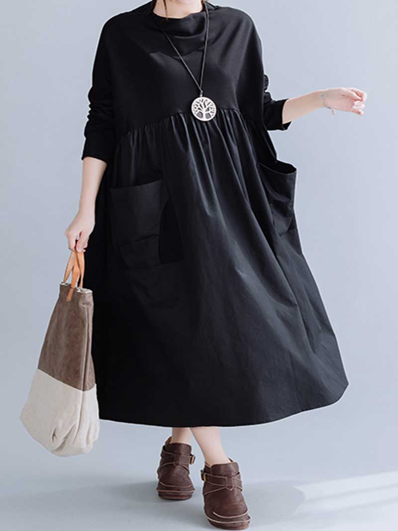 Black Madness A-Line Dress - Fashionpara