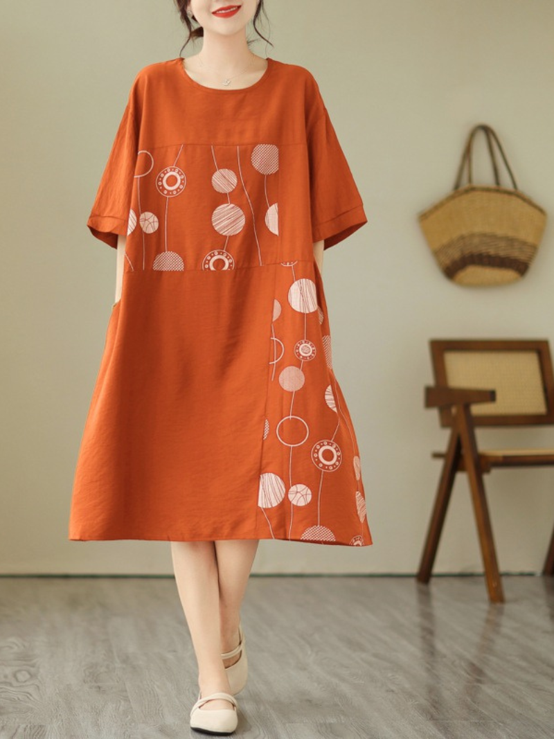 Take My Soul Round neck A-line Dress - Fashionpara