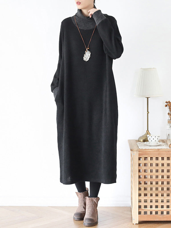 My Softer Side High-Neck Midi Dress - Fashionpara