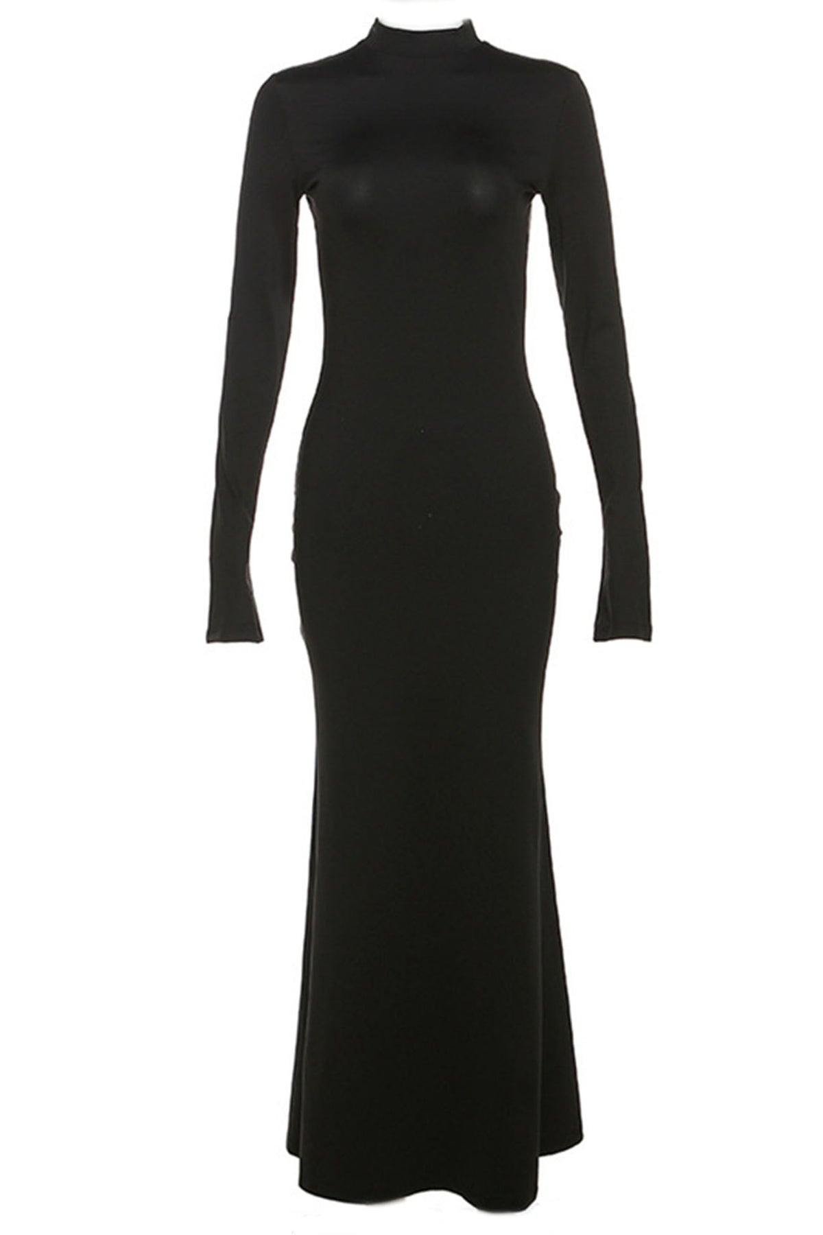 Backless High-Neck Bodycon Maxi Dress