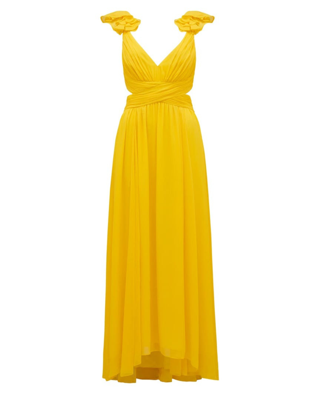 Ruffle Shoulder Maxi Dress - Fashionpara