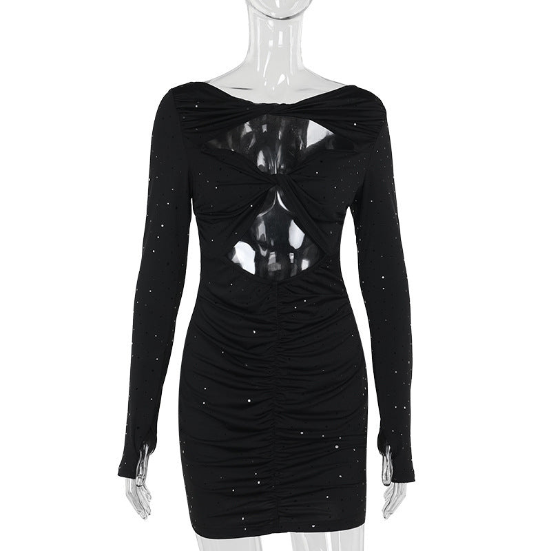 Long-Sleeve Mock-Neck Cut-Out Bodycon Mini Dress 4