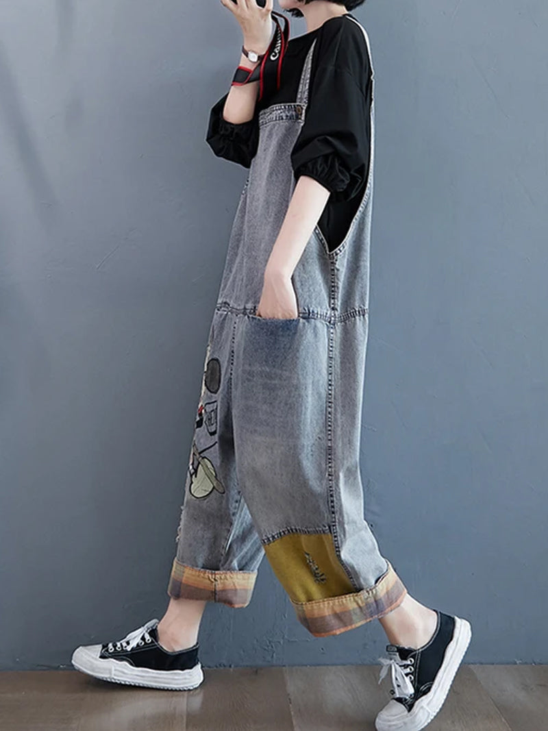 My Beating Heart Denim Overall Dungaree - Fashionpara