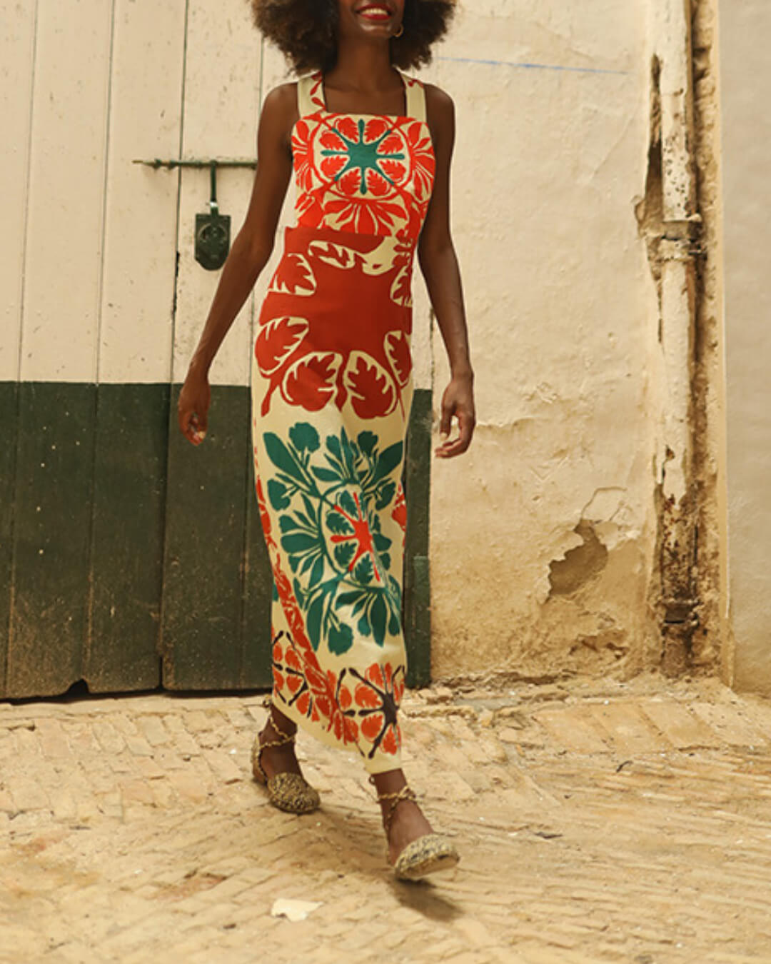 Unique Print Maxi Dress - Fashionpara