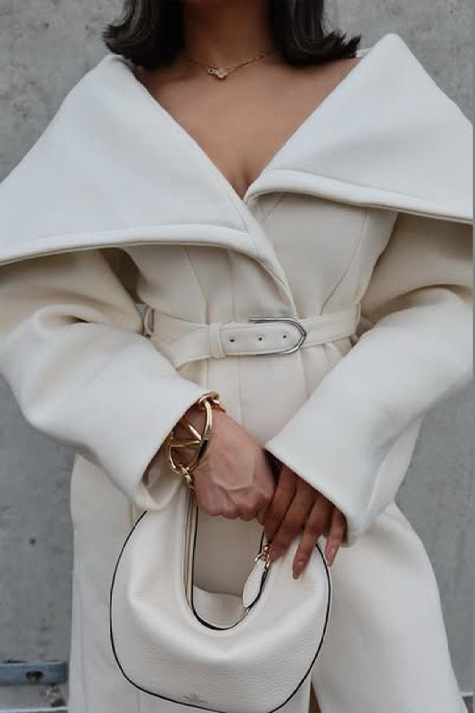 Elegant PrincessAce Wool Long Overcoat for Timeless Style