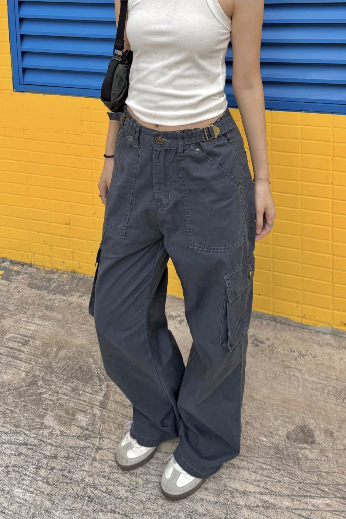 Vintage Multi Pocket Loose Straight Casual Cargo Pants