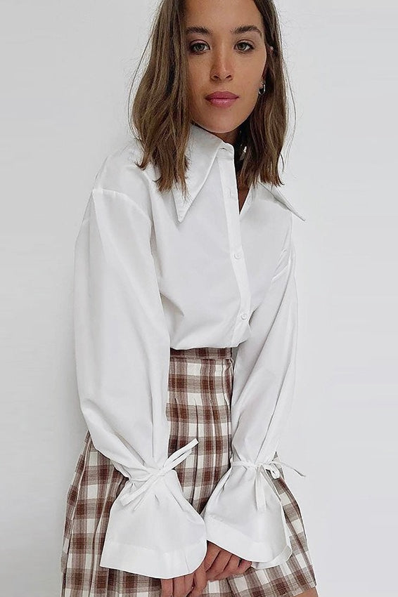 French Point Collar Blouse
