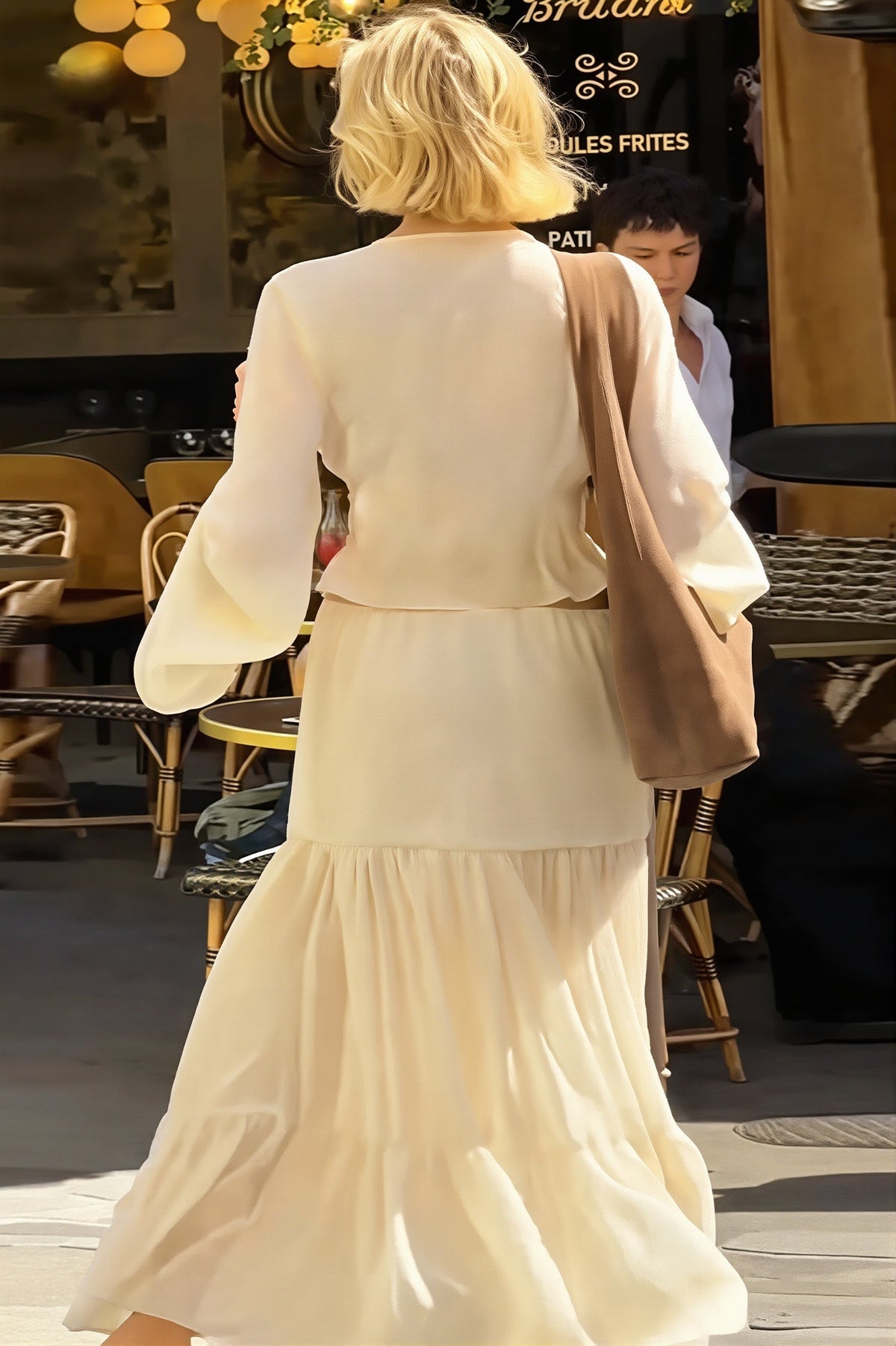 Sheer Long Sleeve Tiered Maxi Two Piece Set 5