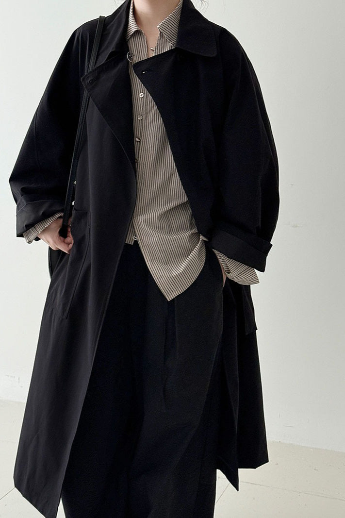 Luxi Vintage Loose Overcoat with Large Pockets for Style