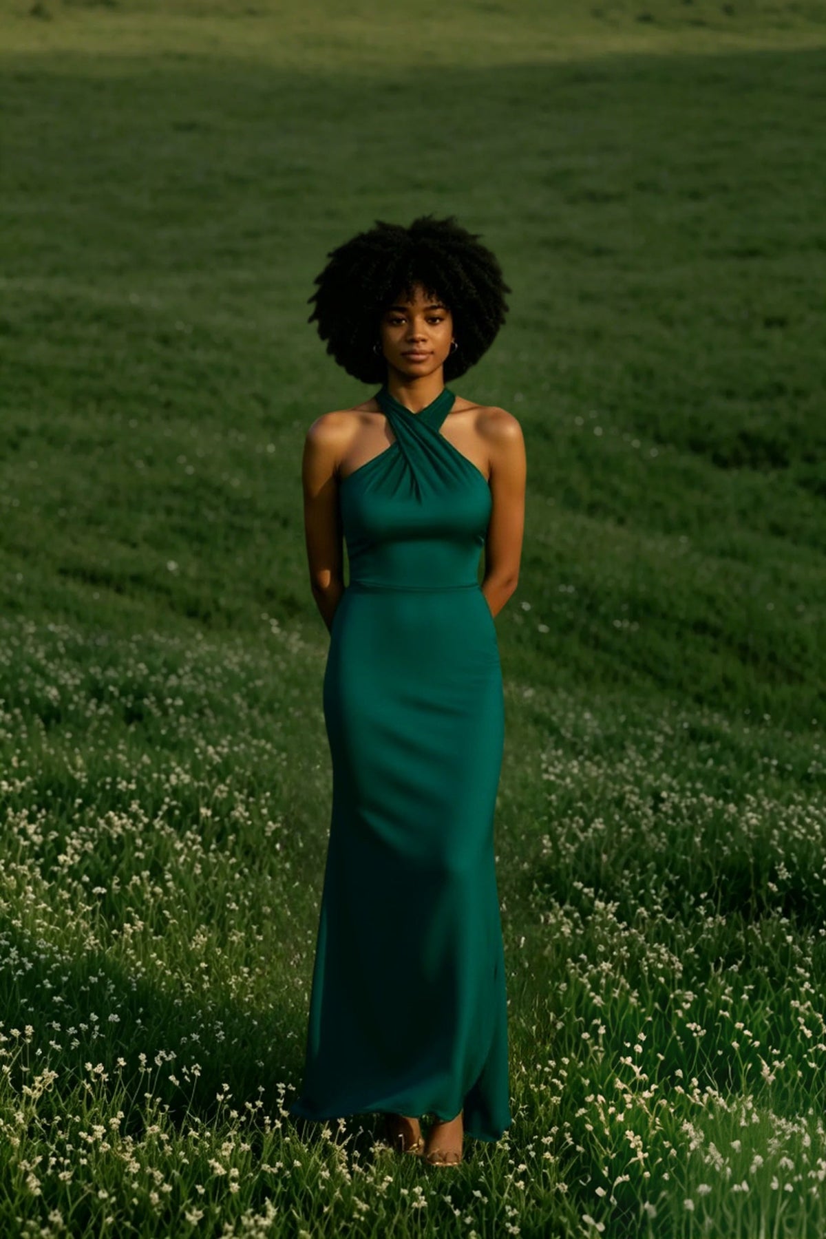 Cross Halter Neck Sleeveless Bodycon Maxi Gown 2