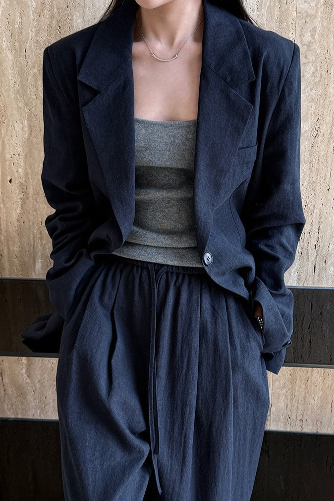 Casual Tencel Linen Suit Blazer 7