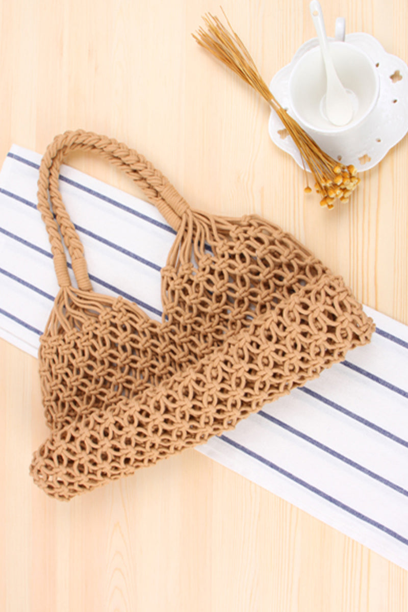 Beach Woven Straw Shopper Bag - Fashionpara