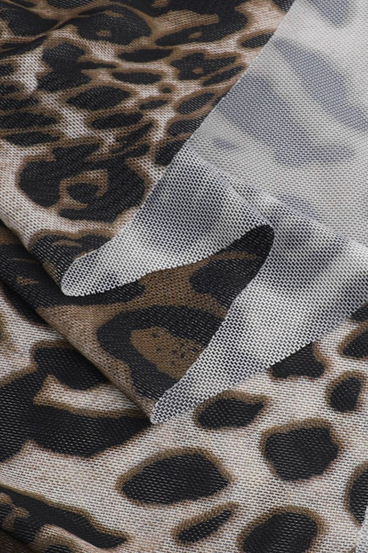 Chic Leopard Print Maxi Work Dress